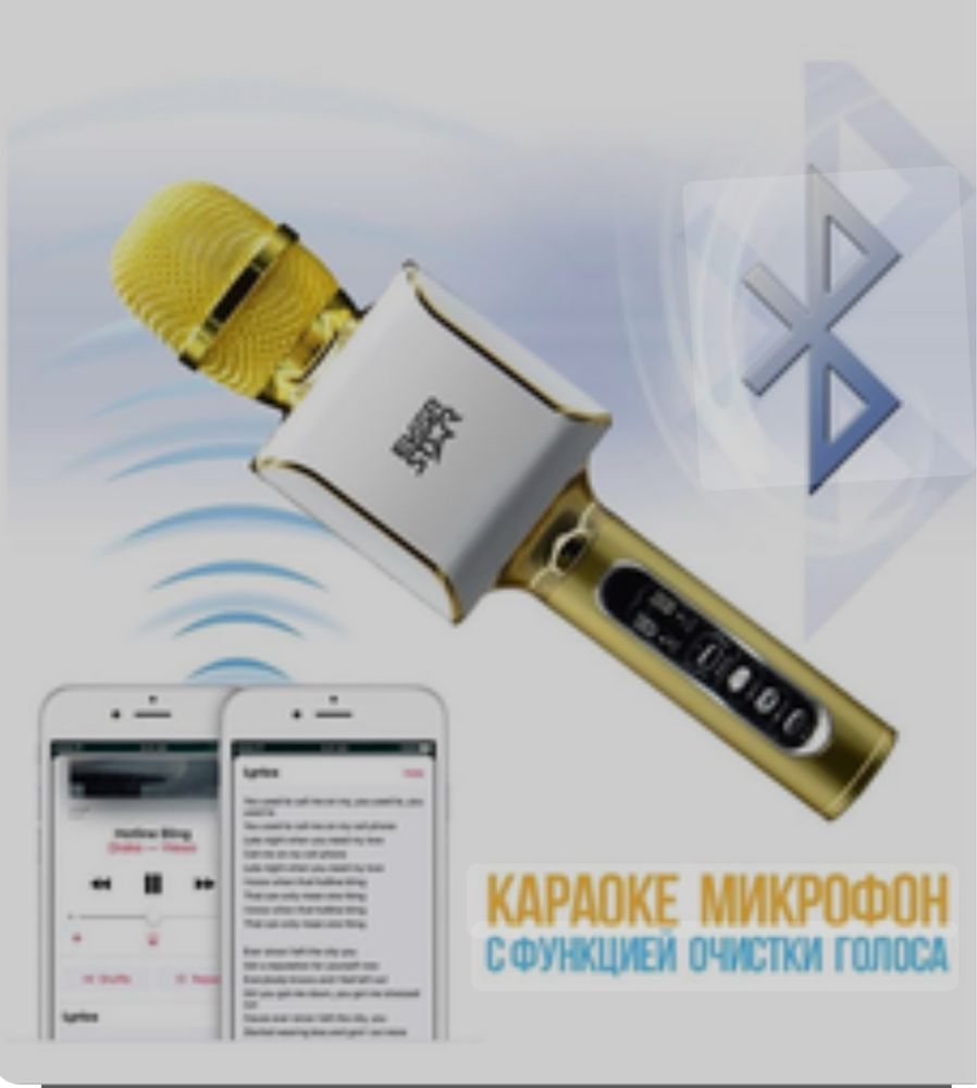 Беспроводной караоке Микрофон Gold EverStar i9 (Дуэт)