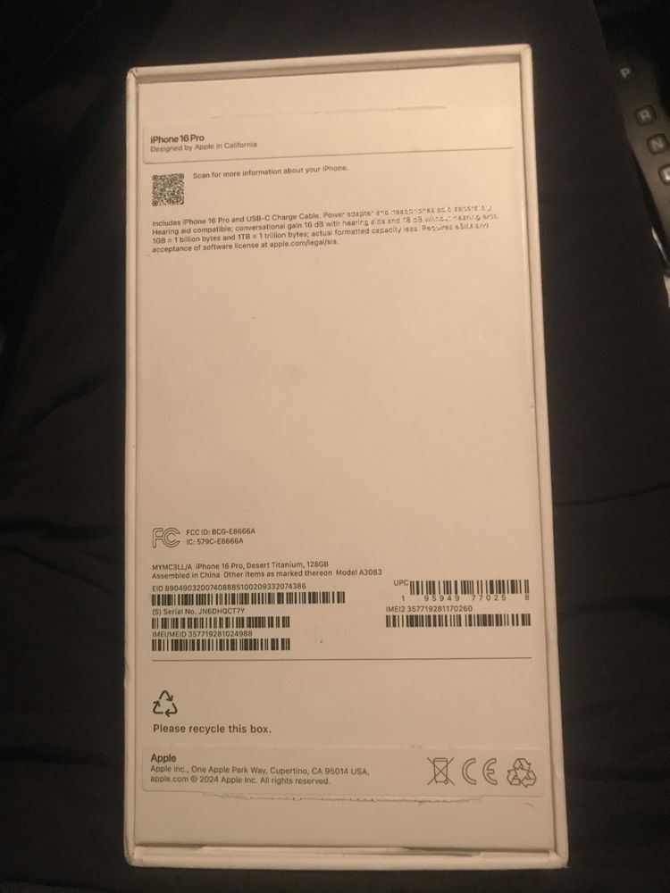 Iphone 16 pro 128 GB