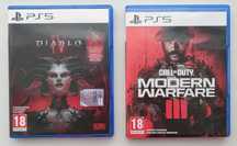 Продам игры PS5: Call of Duty Modern Warfare 3, Diablo 4.