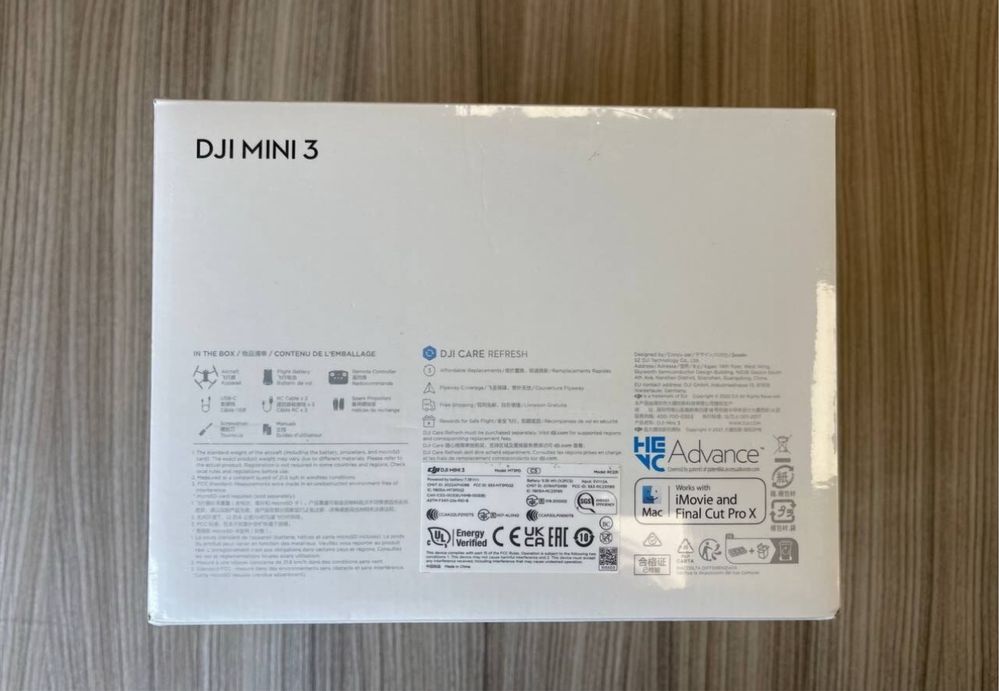Запечатанный квадрокоптер Dji Mini 3 с (RC-N1)