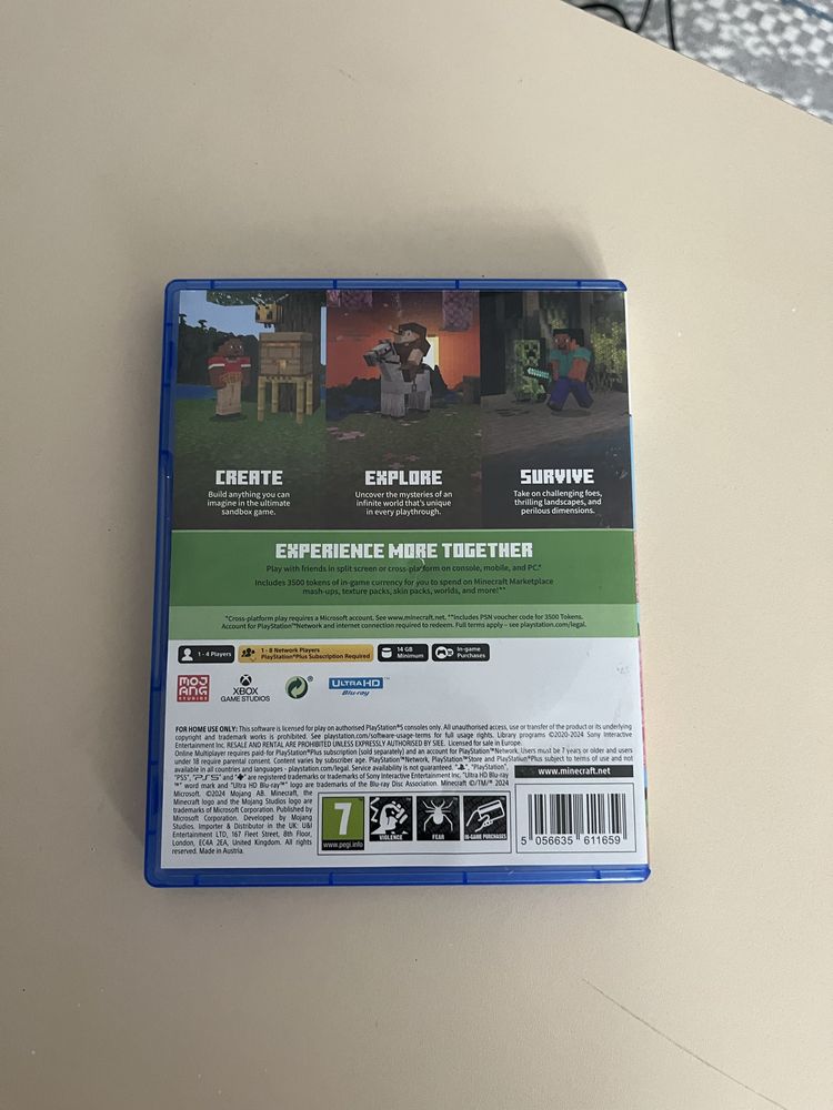 Игра Ps5 Видеоигра майнкрафт