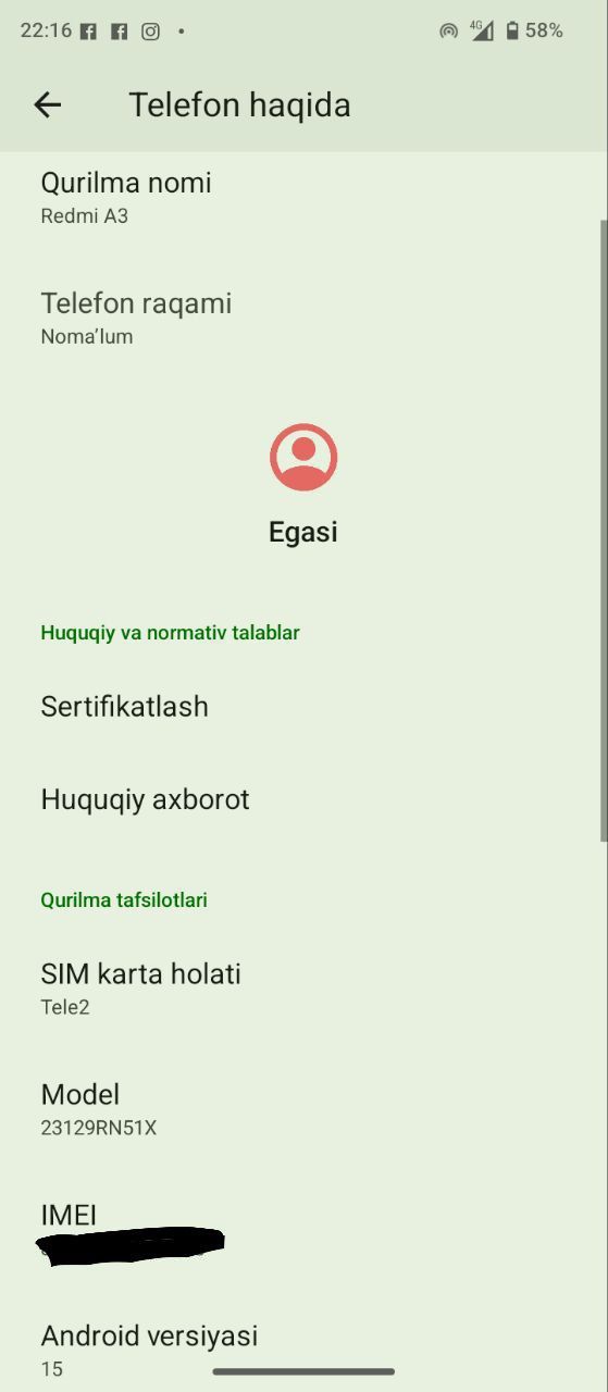 Xiaomi Redmi  A3