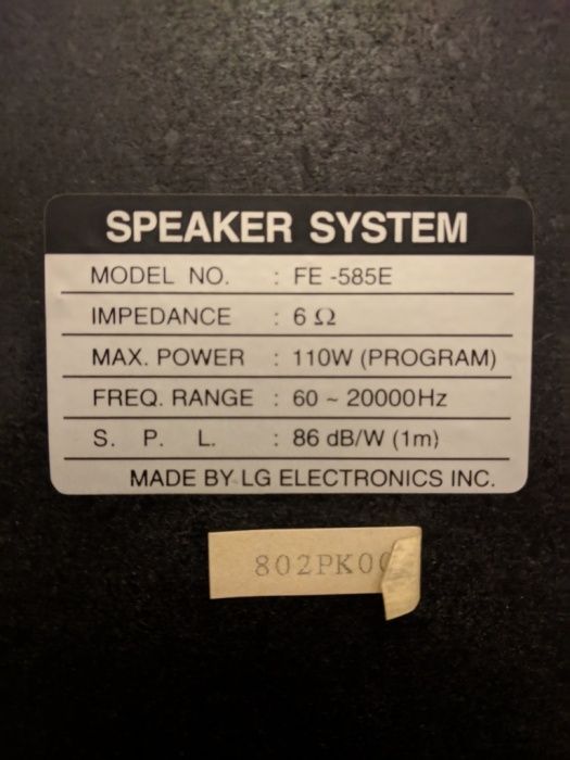 Акустическая система Lg FE -585E