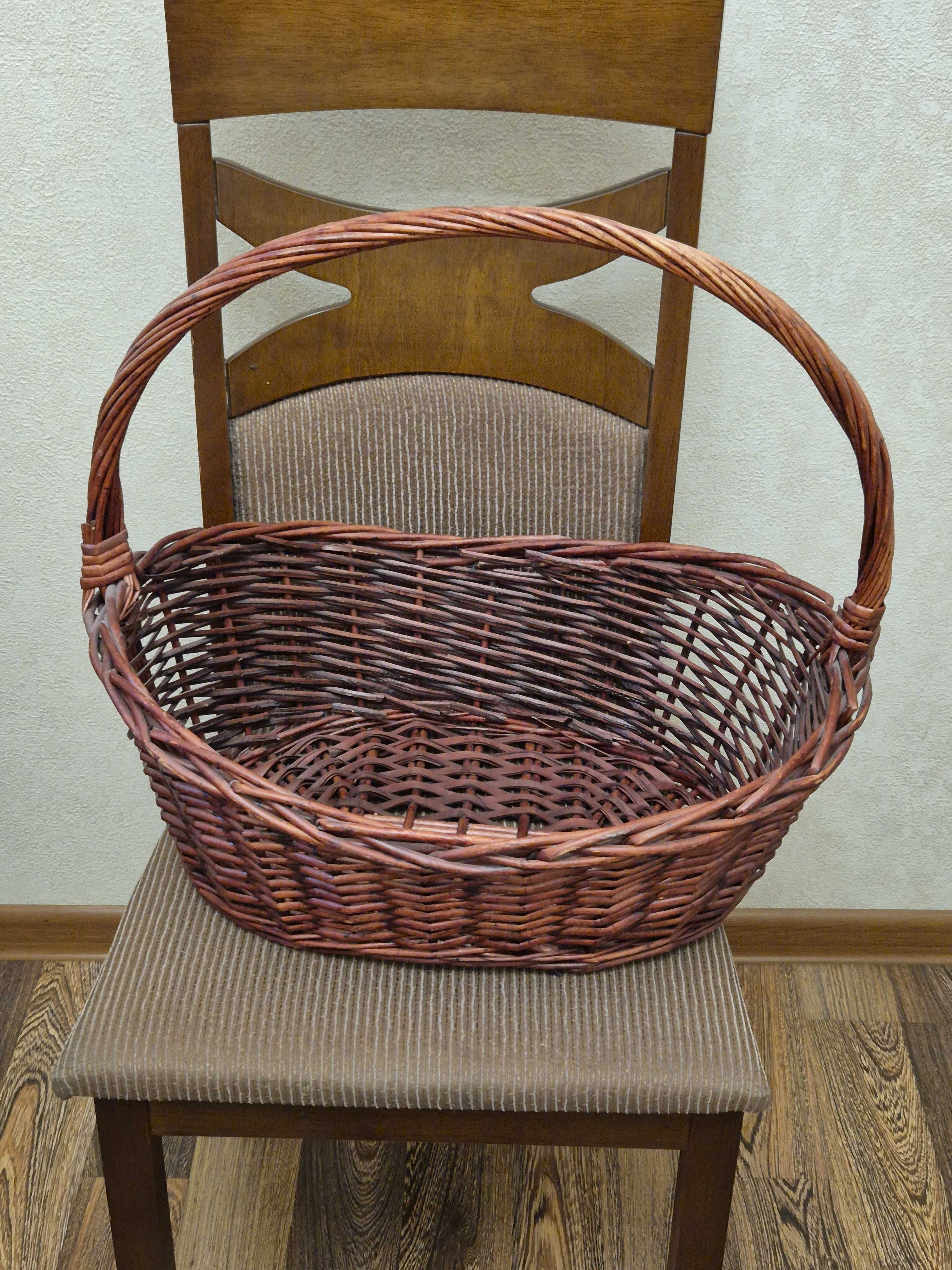 Корзина-с-ручкой ивовая лоза 50х40см.