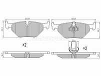 Колодки тормозные зад BMW 5 E39 95-03/ALPINA B10 E39 96-04 Bmw 525