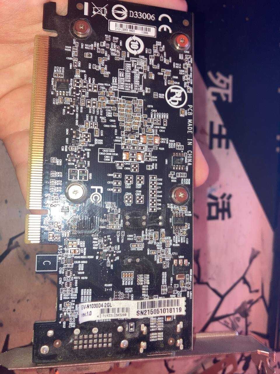 Видеокарта Gigabyte GT 1030 Low Profile 2Gb