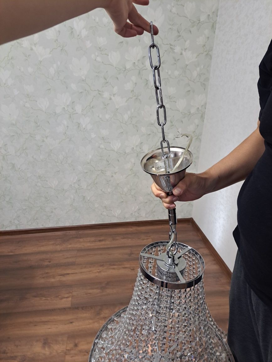 Люстра с кристаллами Ideal lux. Новая!