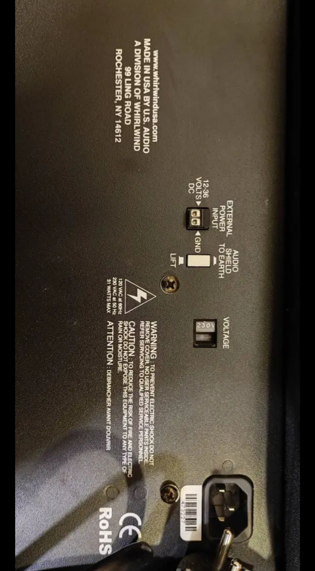 US audio whirlwind presspower 2