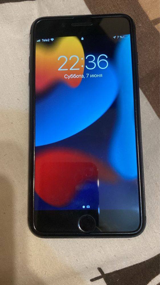 Iphone 7plus рабочее состояние 126 гб 100%аккум
