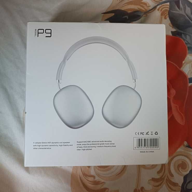 Новые Беспроводные блютуз наушники P9 внешне как Apple Air Pods Max