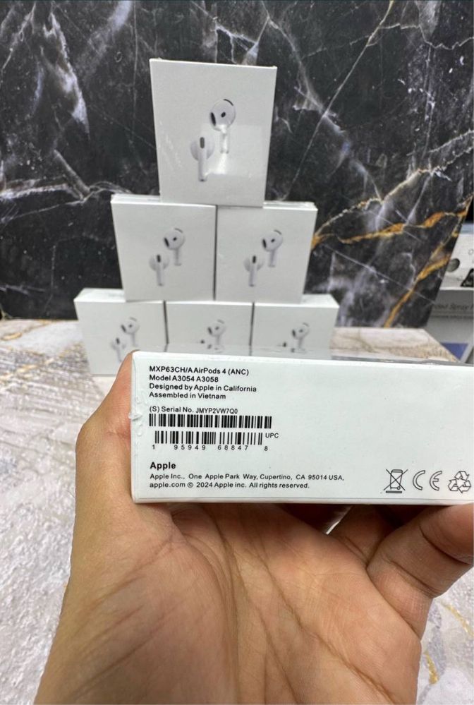AirPods 4, ANC с шумоподавлением, эйрподс, 1в 1 беспроводные наушники