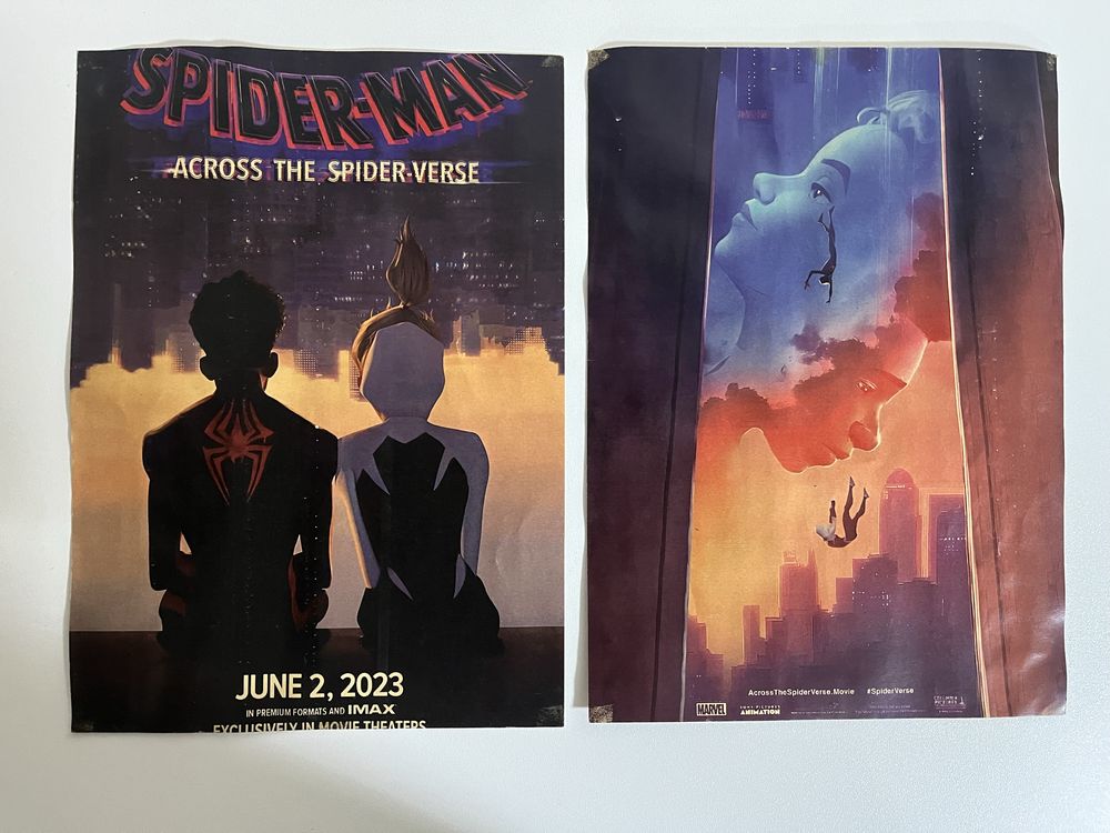 Постеры Spiderman across the spiderverse и BIKING