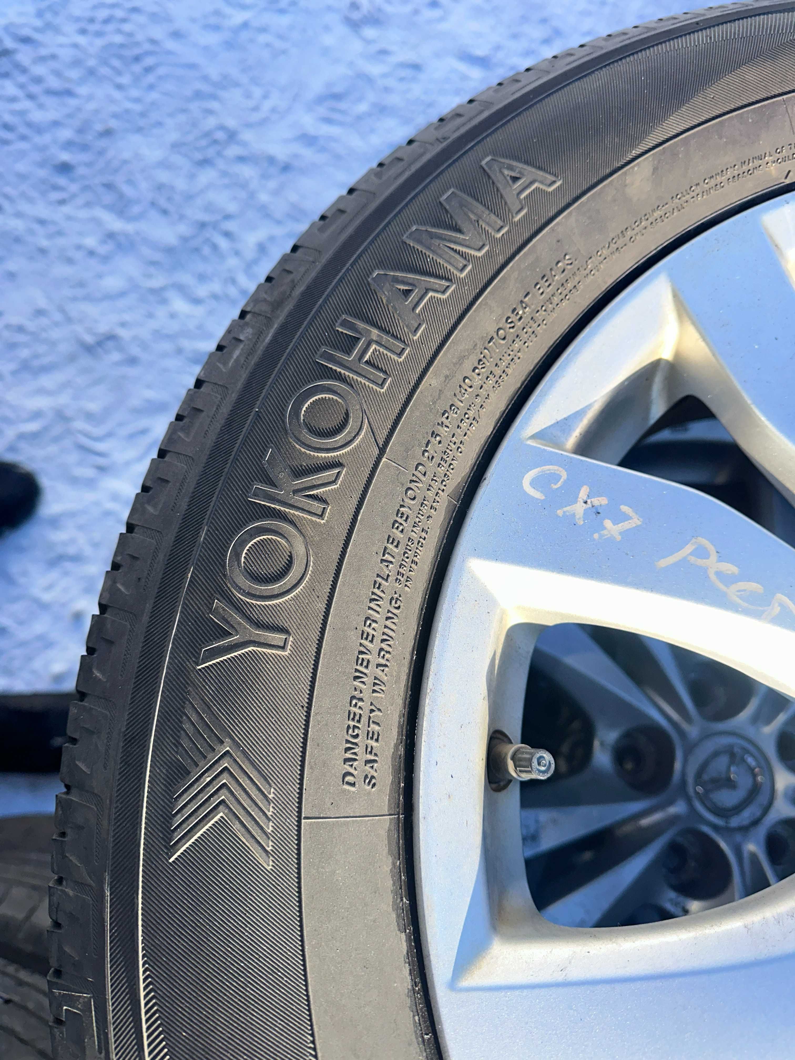 Диски с резиной на Mazda CX-7, Yokohama 235/60 R18, 5/114.3 из Японии