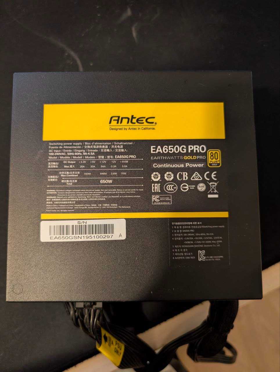 Блок питания Antec Earthwatts Gold Pro EA650G 650W