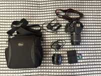 Canon EOS 100D + 2 объектива, сумка, карты памяти — полный комплект