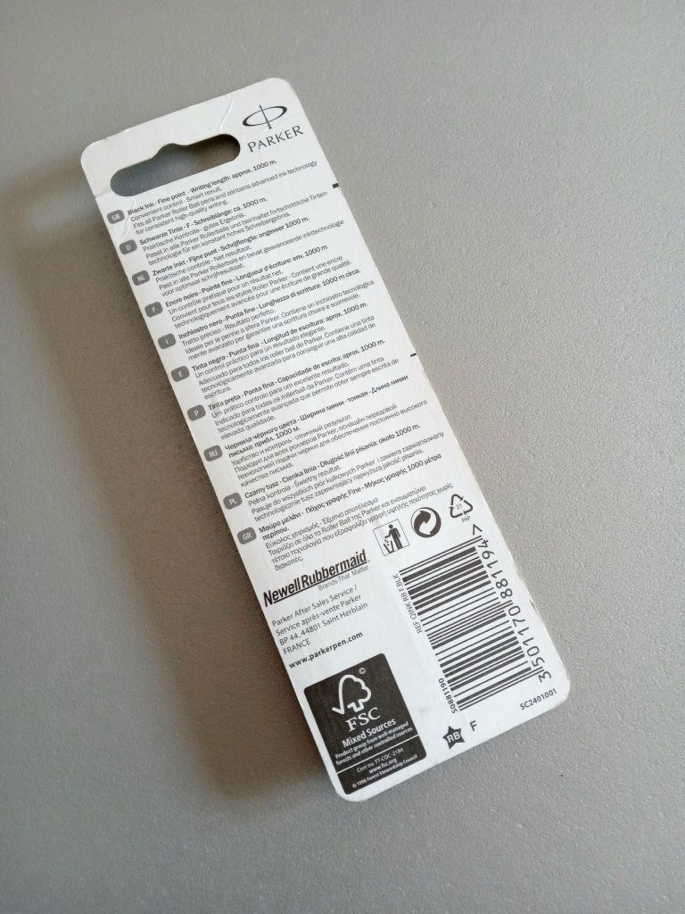 Стержень для роллера Parker (Refill Roller Ball). Чёрный