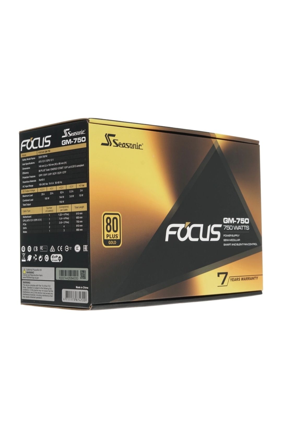 Бп ATX 750W Seasonic Focus GM-750