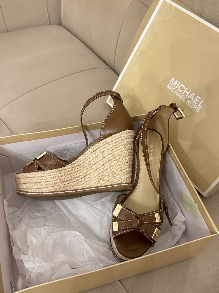 Michael Kors , оригинал 100% ripley wedge tumbled leather