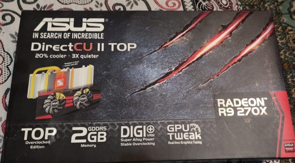 ASUS AMD Radeon R9 270X DirectCU II TOP, возможен торг