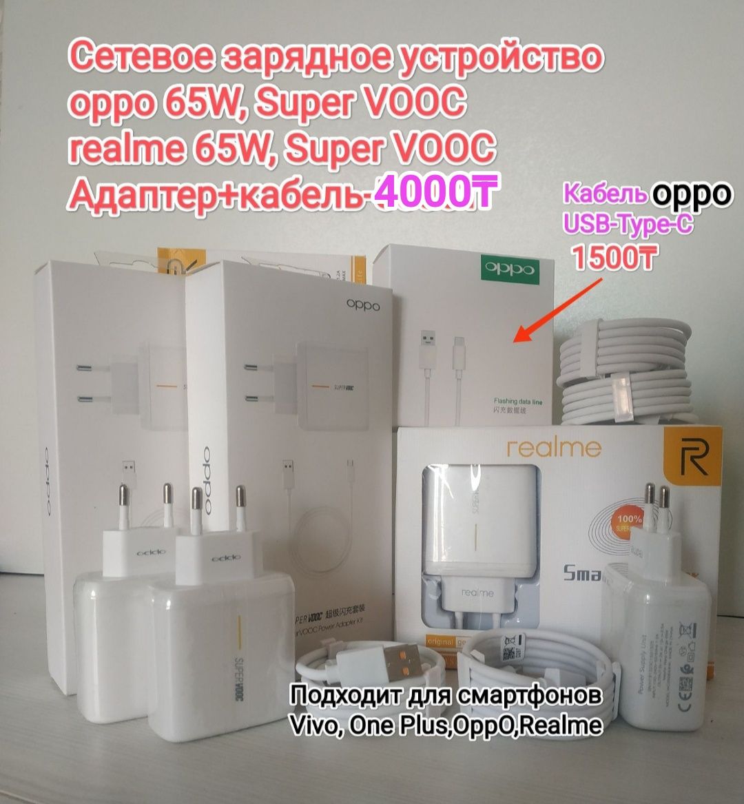 Быстрая зарядка OPPO Realme Ксяоми 33W, Xiaomi Samsung Pixel google