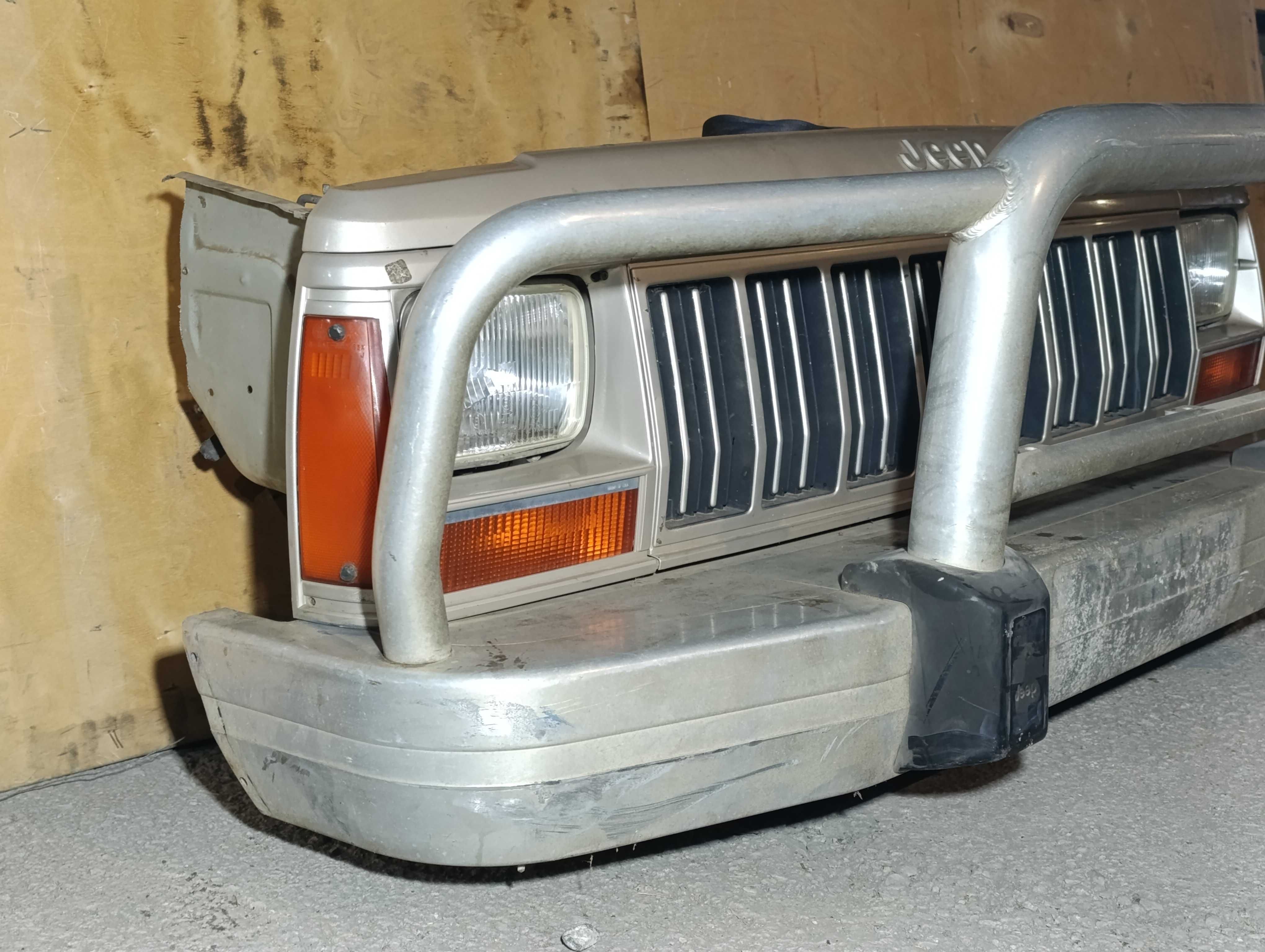 Ноускат морда Jeep Cherokee XJ 4.0 силовой бампер алюм Джип Чироки