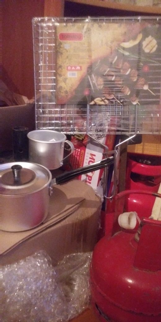 Винтель на газбаллон Казан 8л. Печка в палатку