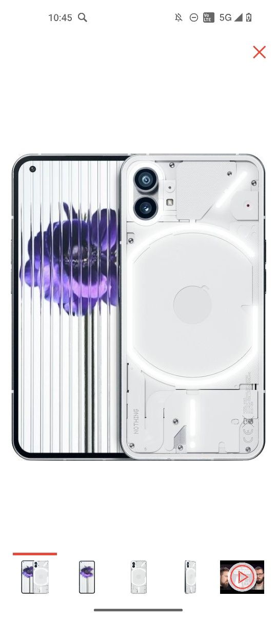 Смартфон nothing phone(1) 8гб/256 белый