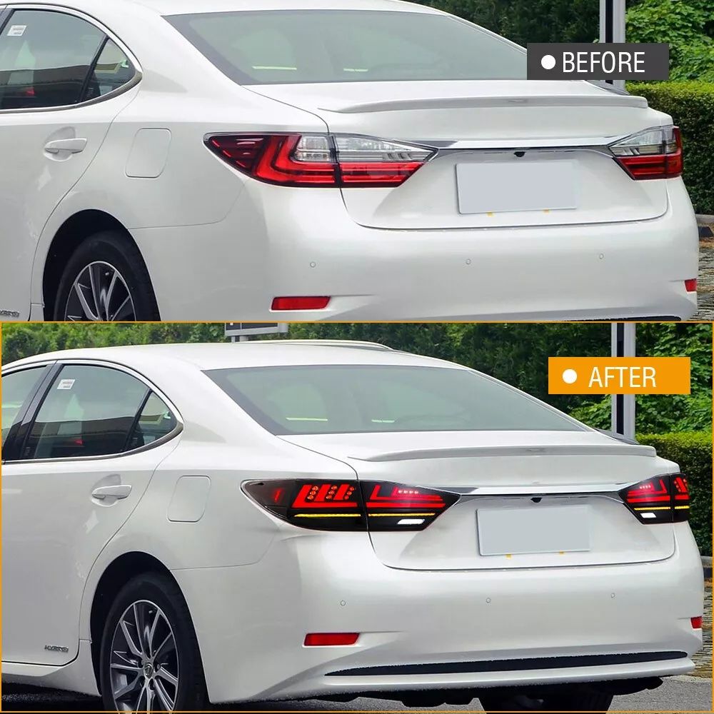 Светодиодные задние фонари для Lexus ES350 цвет Смок авто оптика