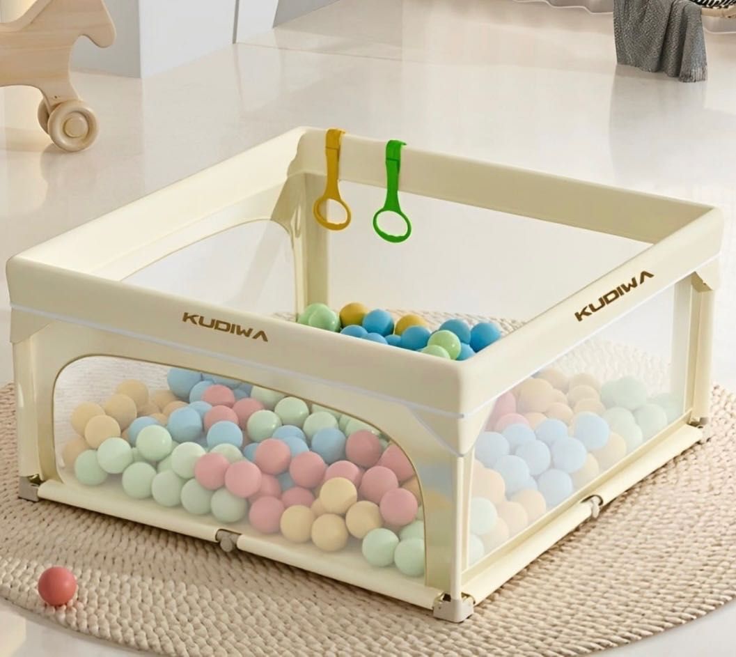 Игровой манеж Wingoffly 150x150x73 см, бежевый