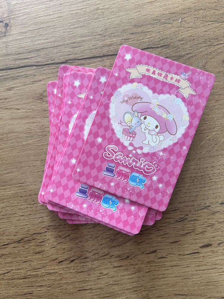 Карточки с hello kitty,kuromi,my melody,cinnamoroll