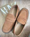 Кожанные лоферы Zara
