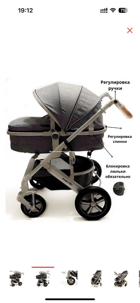 Коляска Трансформер 2 в 1 Wingoffly Eyerflo