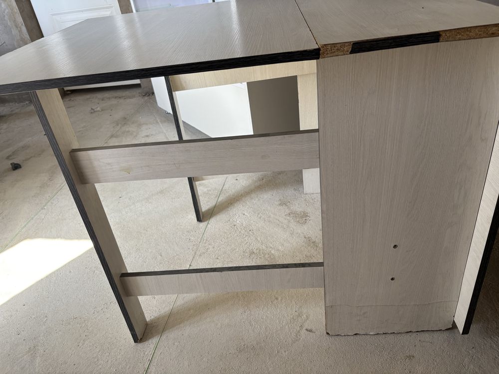 Стол-книжка 170х80x70 см, ДСП, белый стул Алматы