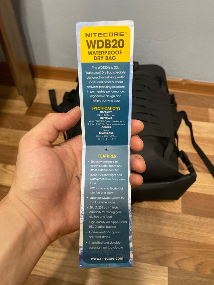 Тактический Герморюкзак, Рюкзак Nitecore WDB20