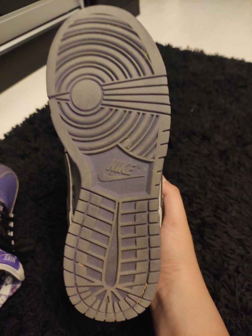 Фиолетовые Nike dunk SB с документами от Nike