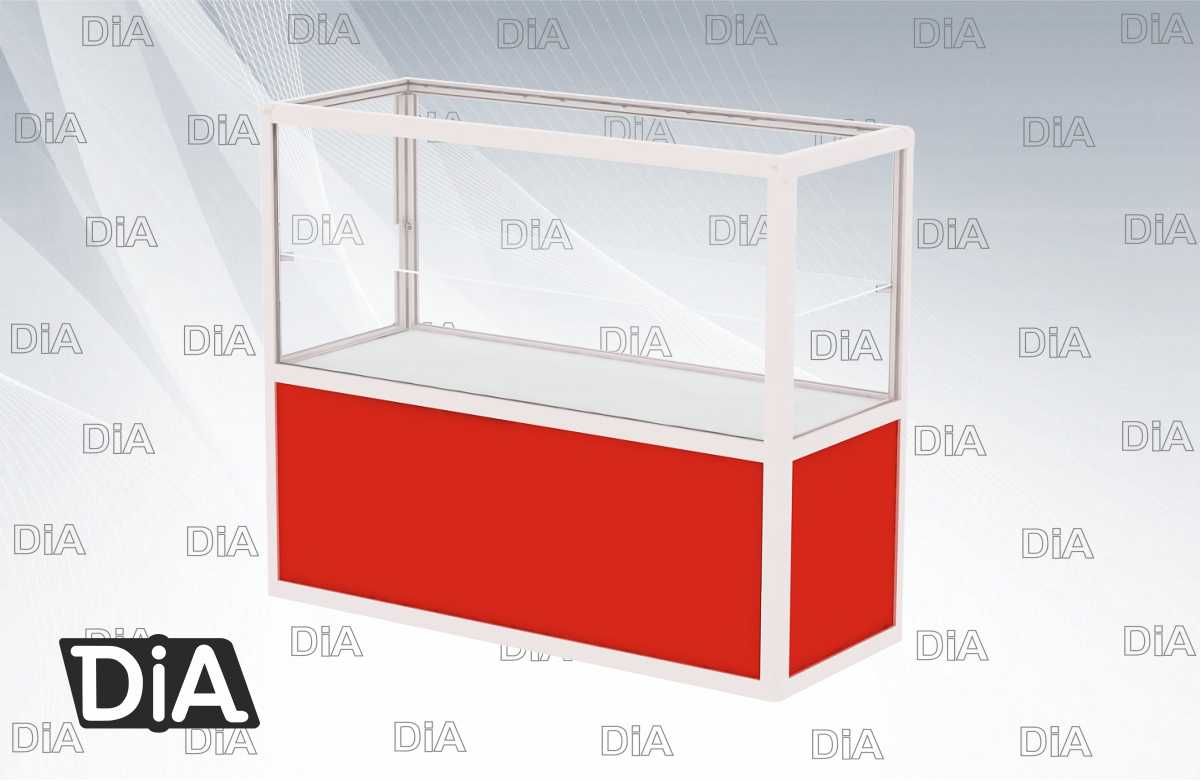 Прилавок торговый из профиля и стекла, Акция витрина для магазина aspr