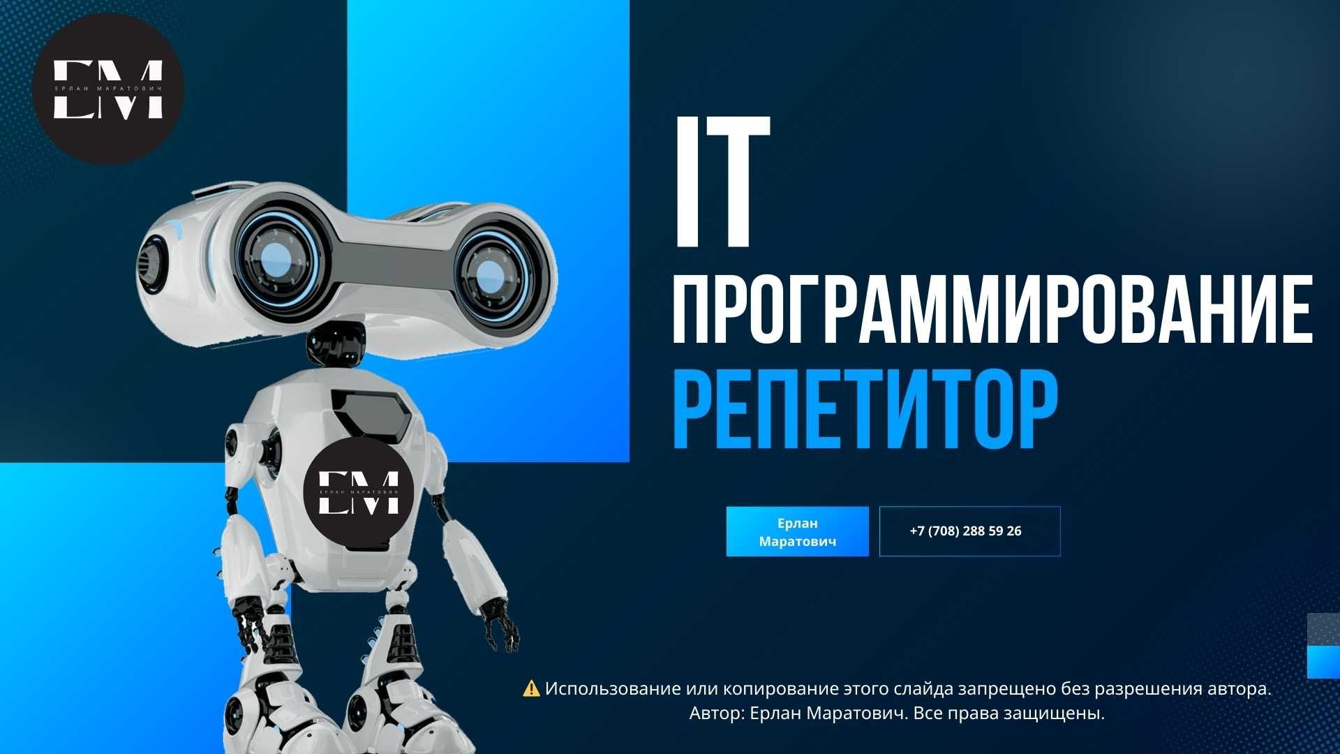 Репетитор по программированию и IT