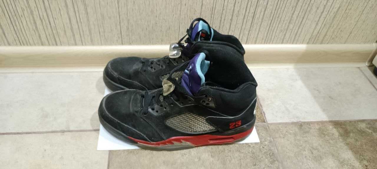 Nike air Jordan 5 retro черно-красные