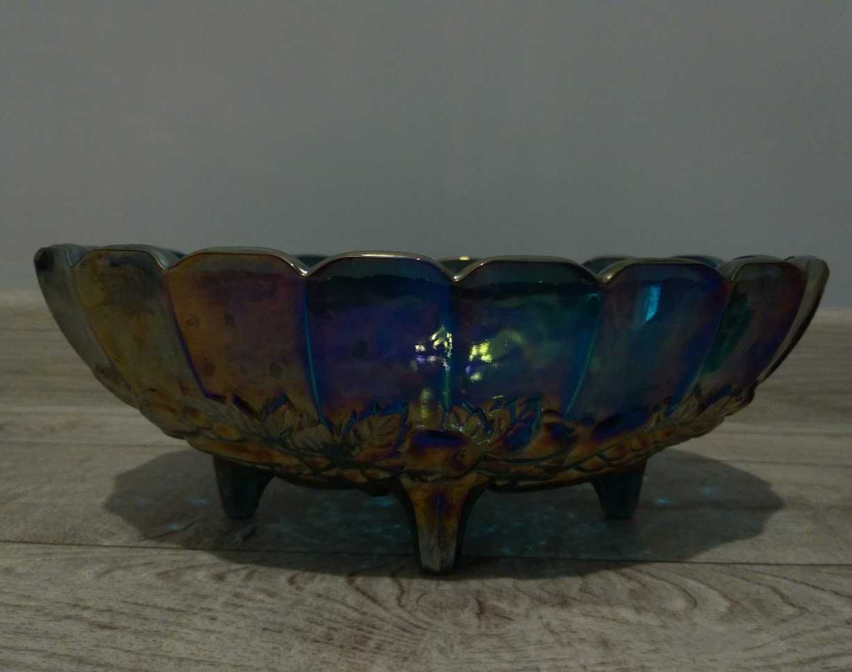 Винтажная фруктовница из Карнавального стекла от Indiana Glass
