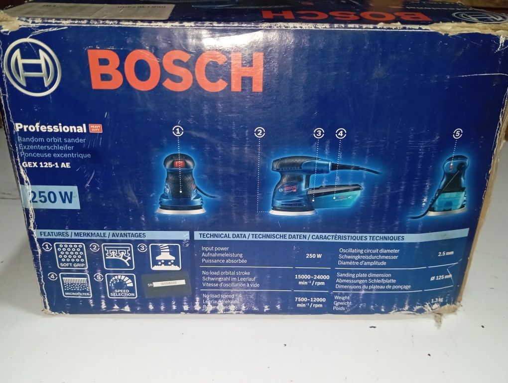 Продам шлифовальную машинку Bosch GEX 125-1AE.