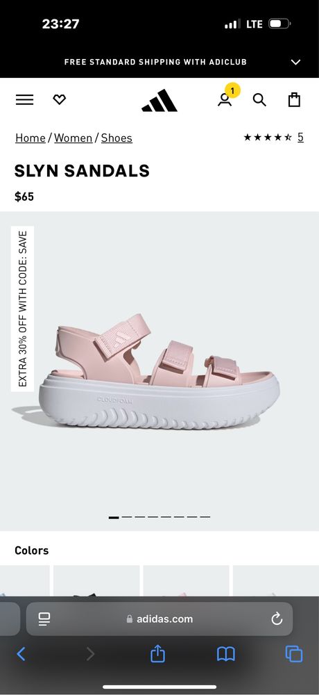 Продам новые, оригинальные сандалий от Adidas