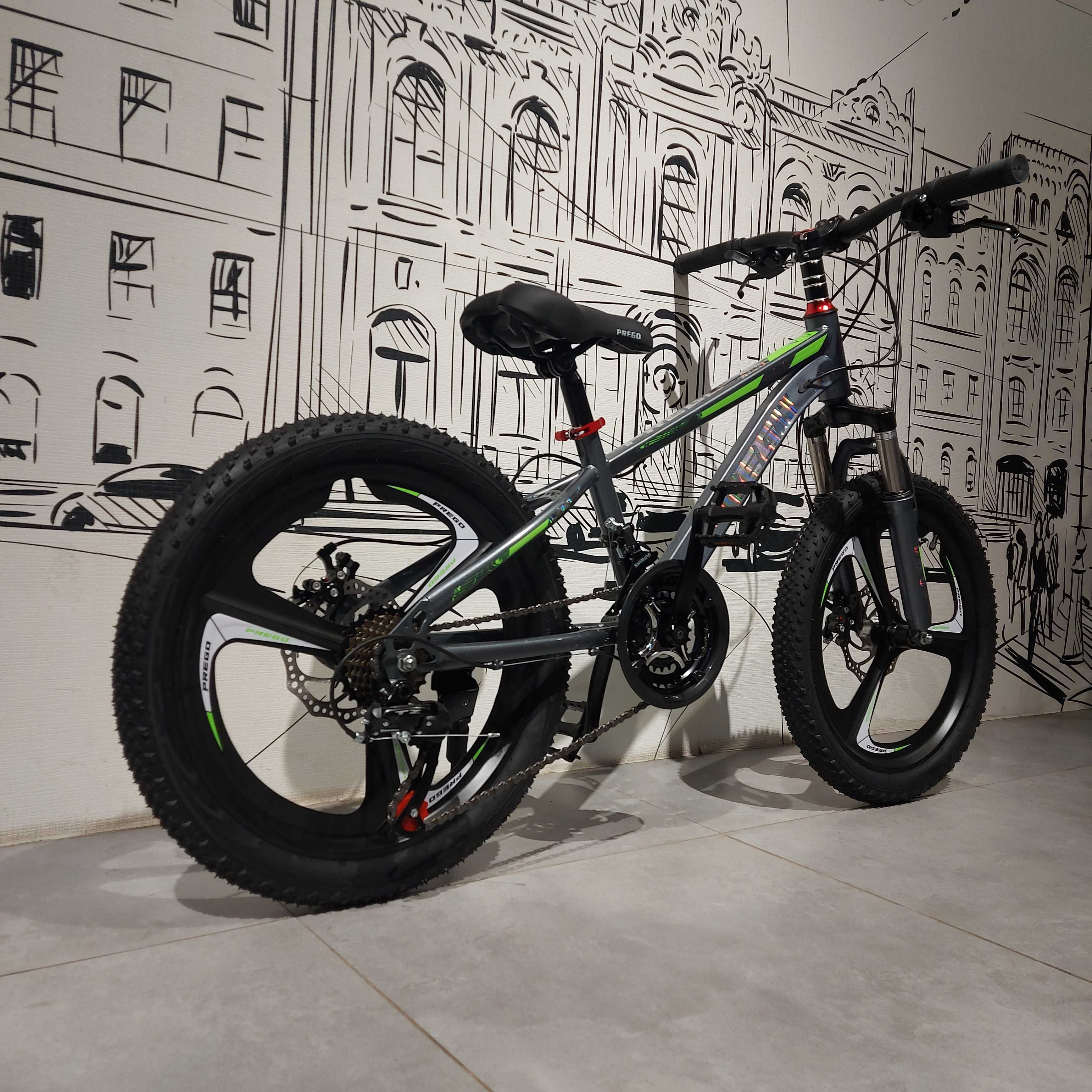 Горный скоростной Велосипед Prego с литыми дисками. Для детей. MTB