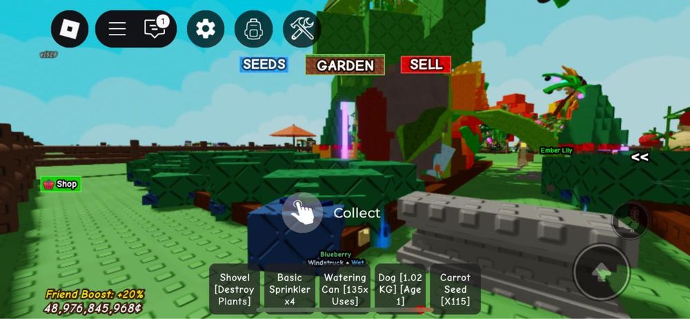 Отдам развитый профиль Grow a Garden с бонусом