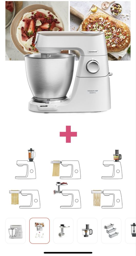 Кухонный комбайн Kenwood shef baker+6 насадок