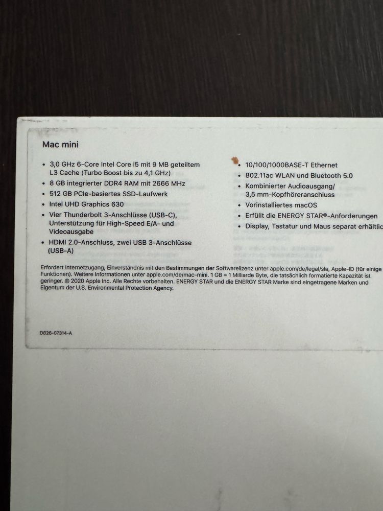 Продам mac mini i5 2018 года. Модель A1993.