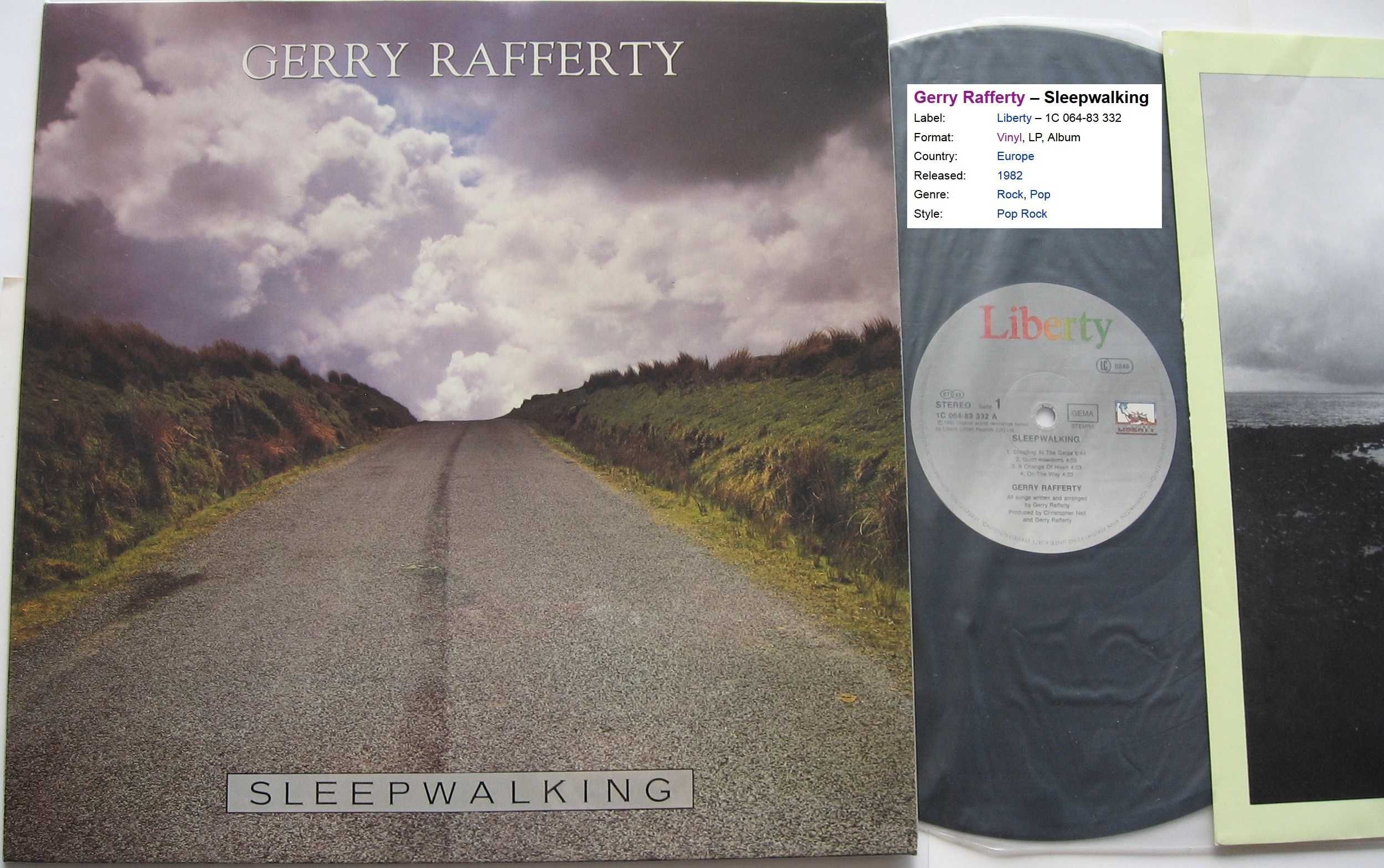 Виниловые пластинки GERRY RAFFERTY (пр-во Англии, Италии, Германии)