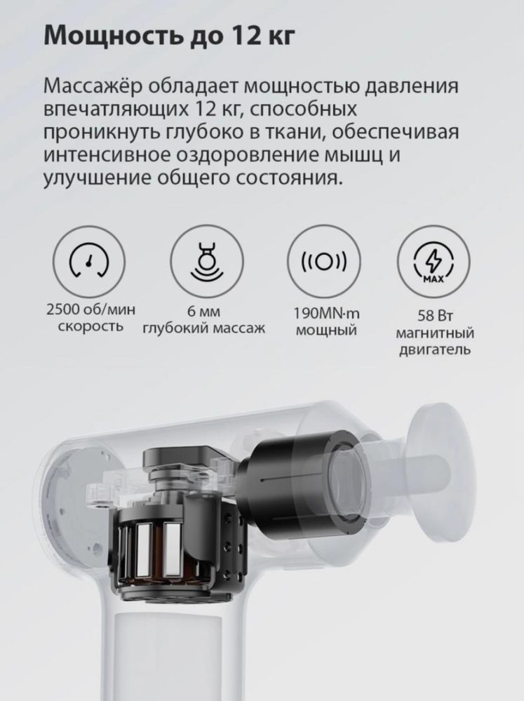Массажер Xiaomi 2С ручной вибрационный
