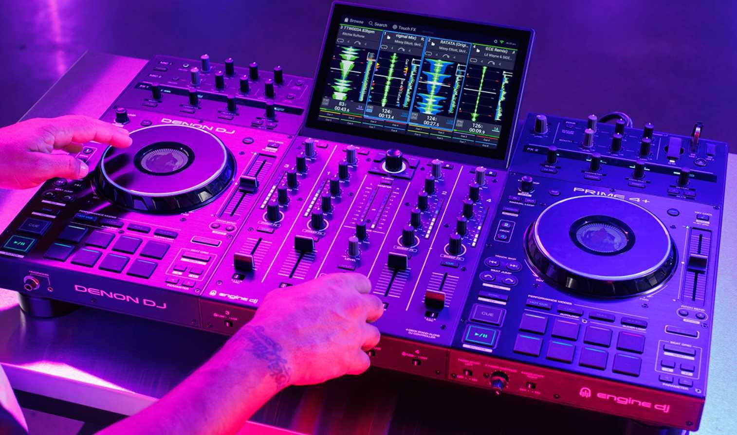 DJ-контроллер standalone Denon DJ Prime 4+ EU