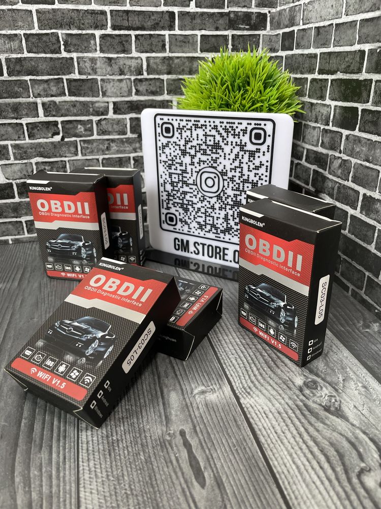 Диагностический сканер OBD2 "Kingbolen" ELM327 V1.5 Wi-Fi