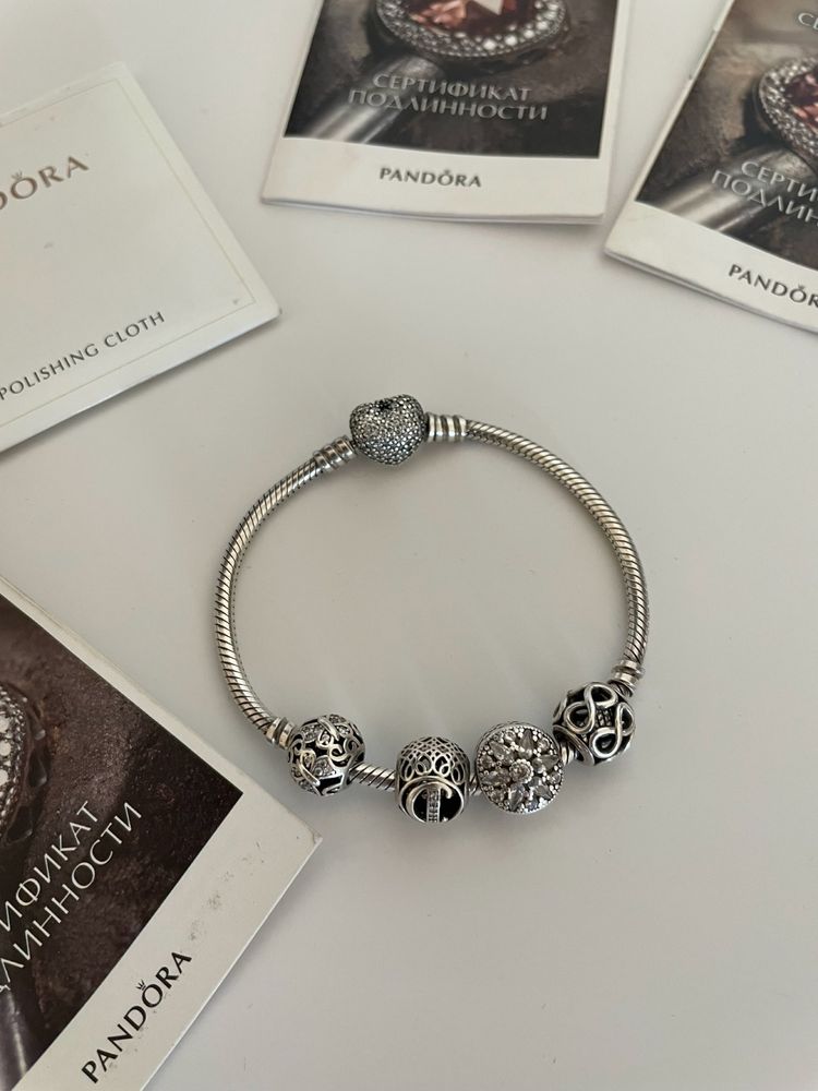 Pandora оригинал браслет и шармы S 925 серебро